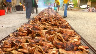 Italy Street Food Epic Grill of Meat on the Road Huge Jacuzzi of Fried Fish Stuffed Burgers [upl. by Shoshanna903]