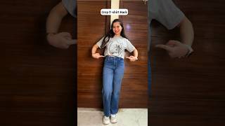 Crop Tshirt Hack Tshirt croptop crop top style hack fashionhacks trending youtubeshorts [upl. by Ayel]