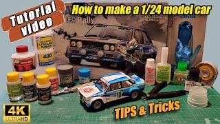 How to make a 124 model car in 10 steps I Tips and tricks [upl. by Lonier420]