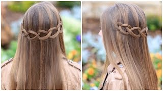 Loop Waterfall Braid  Cute Hairstyles [upl. by Kcoj]