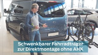 Nugget amp Copa Zubehör Schwenkbarer Fahrradträger zur direkten Montage ohne AHK [upl. by Anual]