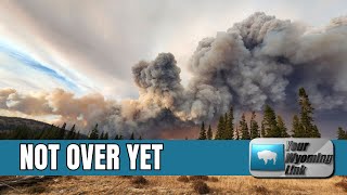 Wyoming Wildfires Grow Elk Fire at 25000 Acres Hwy 14 Closed [upl. by Isle]