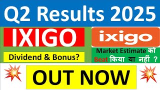 IXIGO Q2 results 2025  IXIGO results today  IXIGO Share News  IXIGO latest news  Le Travenues [upl. by Weirick]