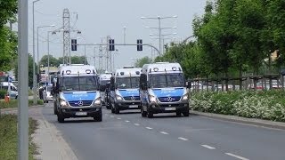 Alarmowy Przejazd Kolumny Policji przed meczem Lech Poznań Vs Pogoń Szczecin  24052014 [upl. by Scoter92]