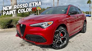 The First Rosso Etna Alfa Romeo Stelvio Veloce For 2022 Is Spectacular [upl. by Andy]