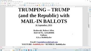 TRUMPING  TRUMP WITH MAIL IN BALLOTS [upl. by Kaela503]