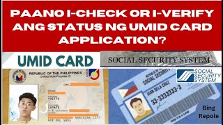 Paano I Check or I Verify Ang Status Ng SSS UMID Card Application [upl. by Muhcon]