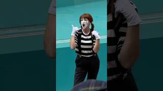 Call me 🤙 Female mime Seaworld Megan seaworldmime funny [upl. by Yelsnit541]