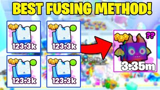 NEW BEST FUSING METHOD FOR OP CHRISTMAS PETS IN PET SIMULATOR 99 Roblox [upl. by Enilorak]