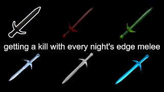 Getting A Backstab With Every Nights Edge Melee Roblox Arsenal [upl. by Dorice]