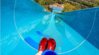 This FreeFALL WaterSlide is SO LONG  Aquaréna Mogyoród [upl. by Stalker]