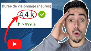 Avoir 4000 Heures De Visionnage Sur YouTube Facilement Et Rapidement [upl. by Lorrayne590]