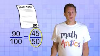 Math Antics Percents And Equivalent Fractions [upl. by Notsek274]