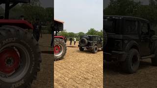 tractor vs Mahindra Thar 4x4 tochan tractor tractorvideo thar ytshorts shorts [upl. by Gokey159]