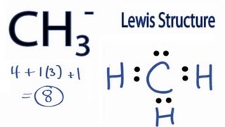 How to Draw the Lewis Structure for CH3 Methyl anion [upl. by Namurt]