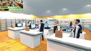 TOKO KU SEMAKIN BESAR KAYA CARREFOUR DENGAN 3 MEJA KASIR Supermarket Simulator GAMEPLAY 4 [upl. by Avan]