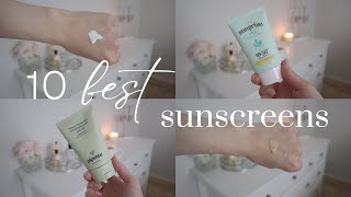 My Top 10 Sunscreens SO FAR for Fair Skin  Mineral Korean Tinted Hybrid Chemical [upl. by Dulcia]