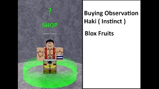 Buying  Learning Observation Haki  Blox Fruits [upl. by Shaw]