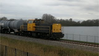 Dordrecht Industrieterrein De Staart aansluiting passing DB Cargo freighttrain 202304071 Clip [upl. by Blackstock]