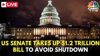 LIVE US Senate LateNight Voting to Avert Partial Government Shutdown  US Congress News  IN18L [upl. by Horatius]