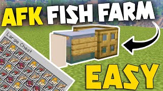 EASIEST AFK Fish Farm Minecraft BEDROCK EDITION 120 [upl. by Farkas917]