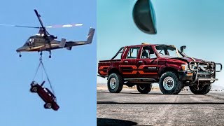 Toyota Hilux Gets Dropped 10000ft HILUX TEST 4 [upl. by Vedis]