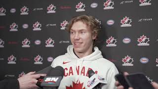 Owen Beck reacts to being named to Team Canada [upl. by Danit]