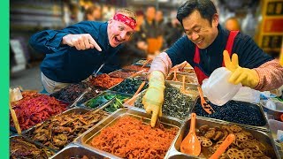 Traditional Korean Street Food Tour at Gwangjang Market in Seoul [upl. by Leuamme583]