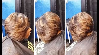 Easy amp Quick Feathered Bob  Short Layers Bob Womens Haircut  Beauty Layered Bob Hairstyles [upl. by Carlita529]