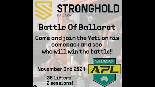 Australian Powerlifting League  Battle of Ballarat [upl. by Adnomar]