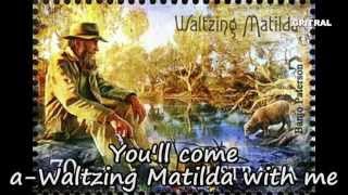 Waltzing Matilda lyrics Childrens song Karaoke [upl. by Leisam]