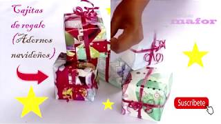 Como hacer regalitos sencillos para adornar tu árbol navideño  NAVIDAD [upl. by Htebsle]