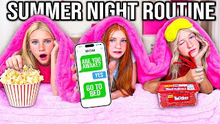 SUMMER NiGHTTiME ROUTINE WiTH 10 KiDS OUT PAST MiDNiGHT 😳🤫 [upl. by Ethelin947]