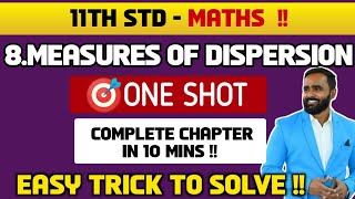 11th STD MATHS8 MEASURES OF DISPERSIONONE SHOTPRADEEP GIRI SIR [upl. by Nnylamme]