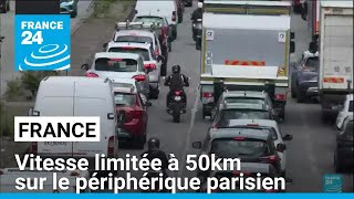 France  vitesse limitée à 50kmh sur le périphérique parisien dès le 1er octobre • FRANCE 24 [upl. by Hpseoj941]