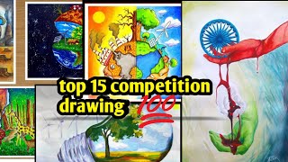 what drawing draw competition and got first prize competition drawing drawing competition art 🖌️ [upl. by Asilam573]