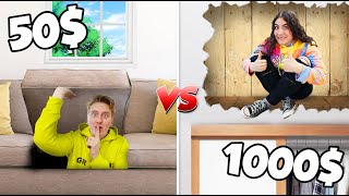 BEST SECRET ROOM CHALLENGE 50 VS 1000 Budget [upl. by Dadivitan]