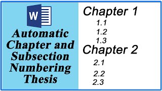 How to Automatic Number Chapters and Sections in Thesis Microsoft Word [upl. by Krigsman14]