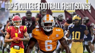 Top 5 College Football Fight Songs  Tennessee  Texas AampM  USC  Michigan  Notre Dame [upl. by Winthrop102]