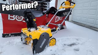 Does Not Scrape The Driveway Clean DEWALT 21quot 60V Single Stage Snow Blower Kit Review DCSNP2142Y2 [upl. by Kathlin]