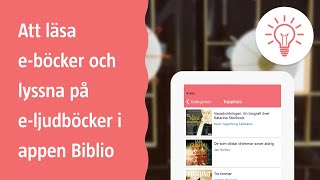 Att läsa eböcker och lyssna på eljudböcker i Biblio [upl. by Gilba]