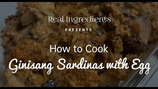 GINISANG SARDINAS WITH EGG  HOW TO COOK  REAL INGREDIENTS [upl. by Gredel]