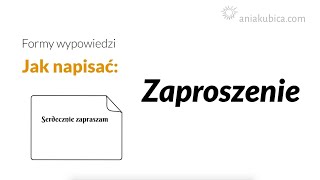 Zaproszenie z przykładami [upl. by Sackville]