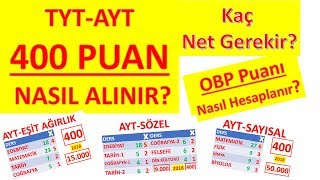 TYTAYT DE 400 PUAN NASIL ALINIR KAÇ NET GEREKİR [upl. by Kaliski]