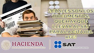 CUALES SON LOS REQUISITOS PARA LA CITAS EN EL SAT PARA EL RFC ¿QUE LLEVAR [upl. by Murtha928]