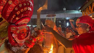 Theyyam with fire  Puthiya Bhagavathi  Must watch Theyyam [upl. by Leifeste]