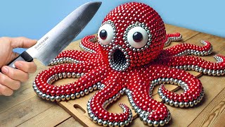 DIY Giant OCTOPUS from Magnetic Balls IRL  Magnet Challenge amp ASMR Stop Motion [upl. by Zasuwa]