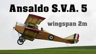 Ansaldo SVA 5  scale RC biplane  4K  Jirice 2023 [upl. by Dalenna]