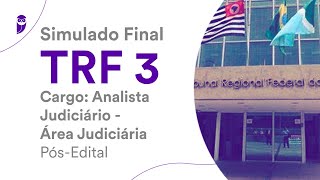 Simulado Final TRF 3 – Analista Judiciário  Área Judiciária  PósEdital  Correção [upl. by Jaquiss]