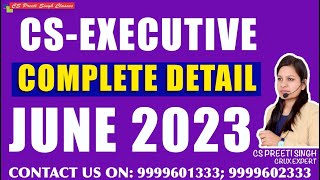 CS Executive Complete Details June 2023 I ICSI Registration Process  Cut off Dates June 2023 [upl. by Sholem]